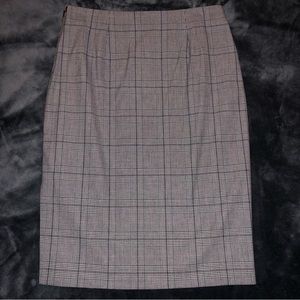 BR NWT! Red, B&W, Glen Plaid Pencil Skirt Banana Republic 2 or 2P